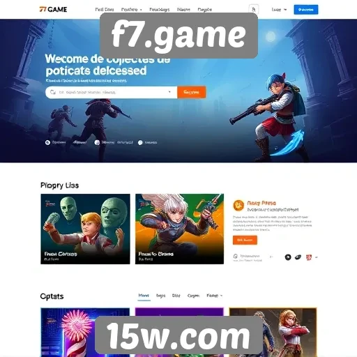 Análise de gráficos e visual do site f7.game
